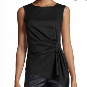Bailey 44 black ruched sleeveless top